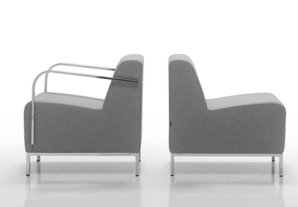 Premcare Seniorenstuhl COMA 1-Sitzer |  verchromt - mit abwaschbarem Bezug