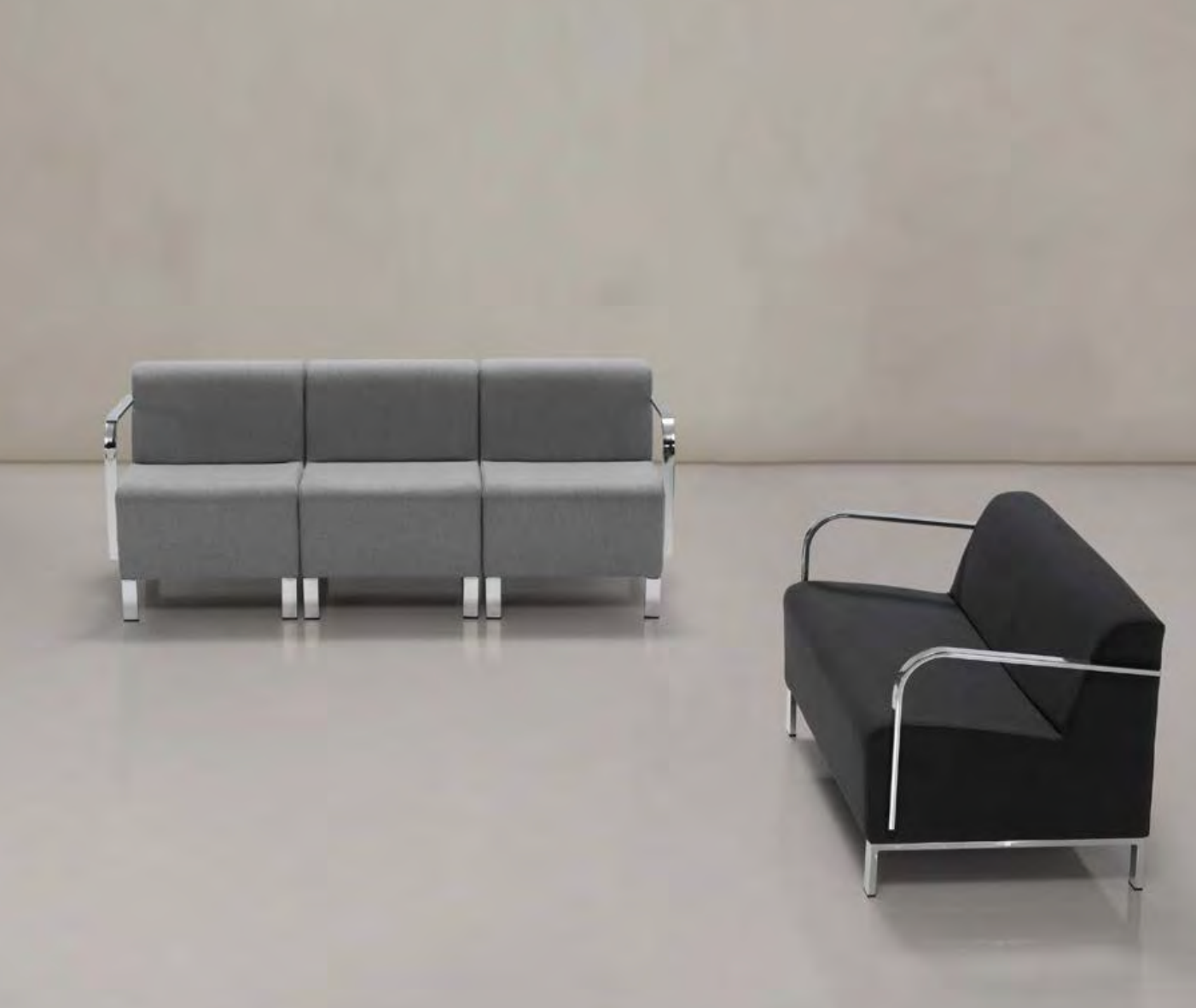 Premcare Seniorensofa COMA 2-Sitzer | Verchromtes Stahlgestell – stilvolle Sitzlösung für Pflegeheime