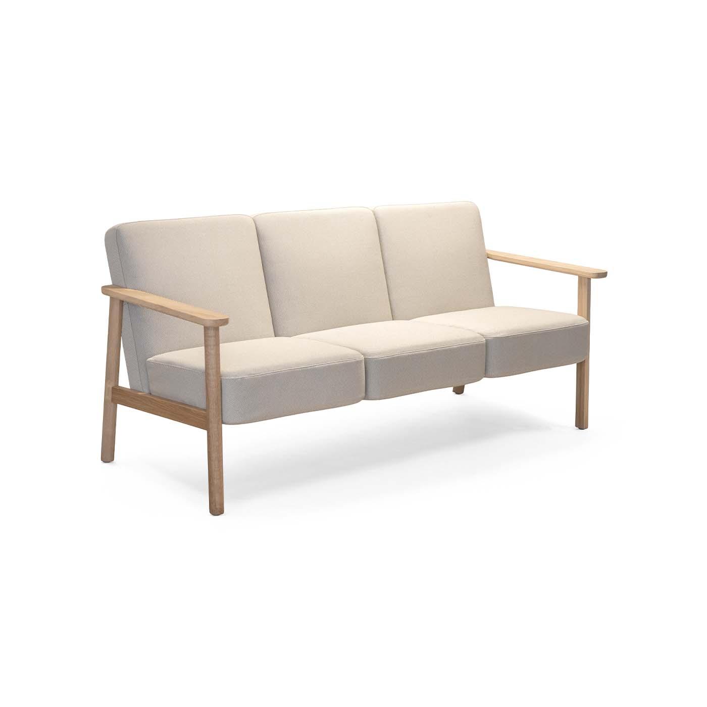 ALBA 3‑Sitzer Pflege‑Sofa – skandinavische Dreisitzer‑Bank für Warte‑ & Aufenthaltsbereiche