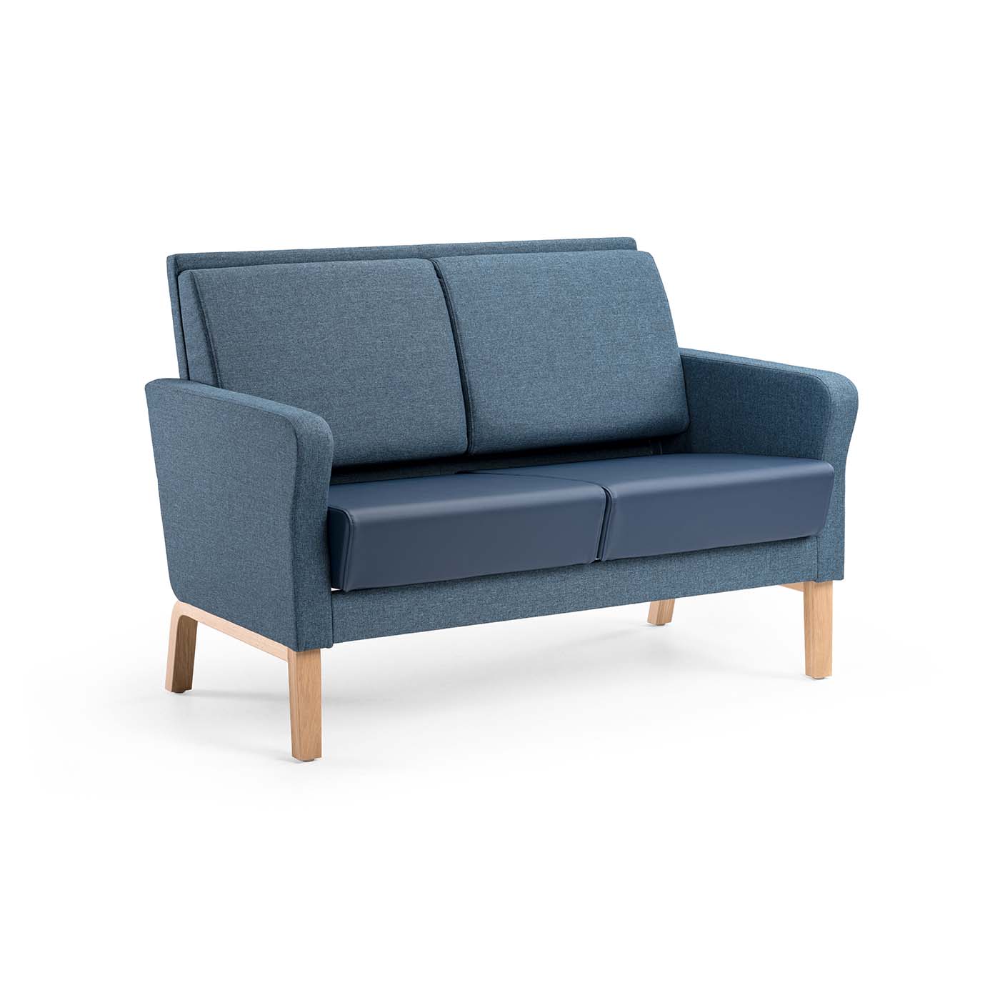 DUUN 2‑Sitzer Pflege‑Sofa – skandinavische Sitzbank mit überpolsterten Armlehnen