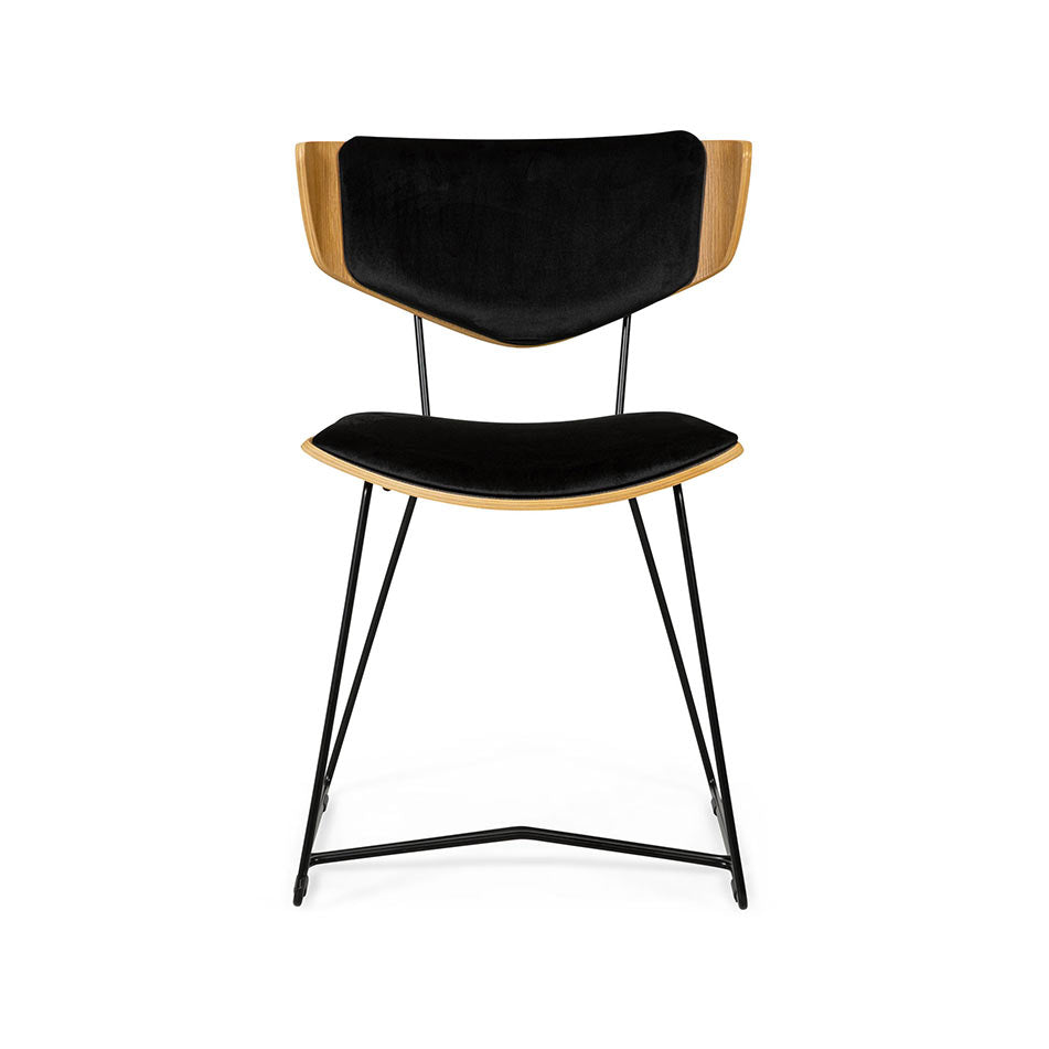 Designer-Stuhl RON - mit Stoffbezug (gewachst)