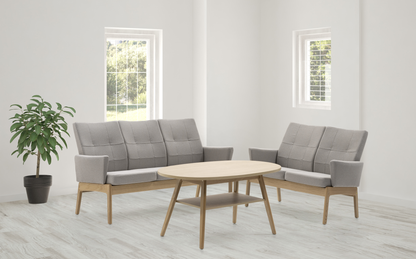 Pan Couchtisch 125x70, mit ovaler Platte