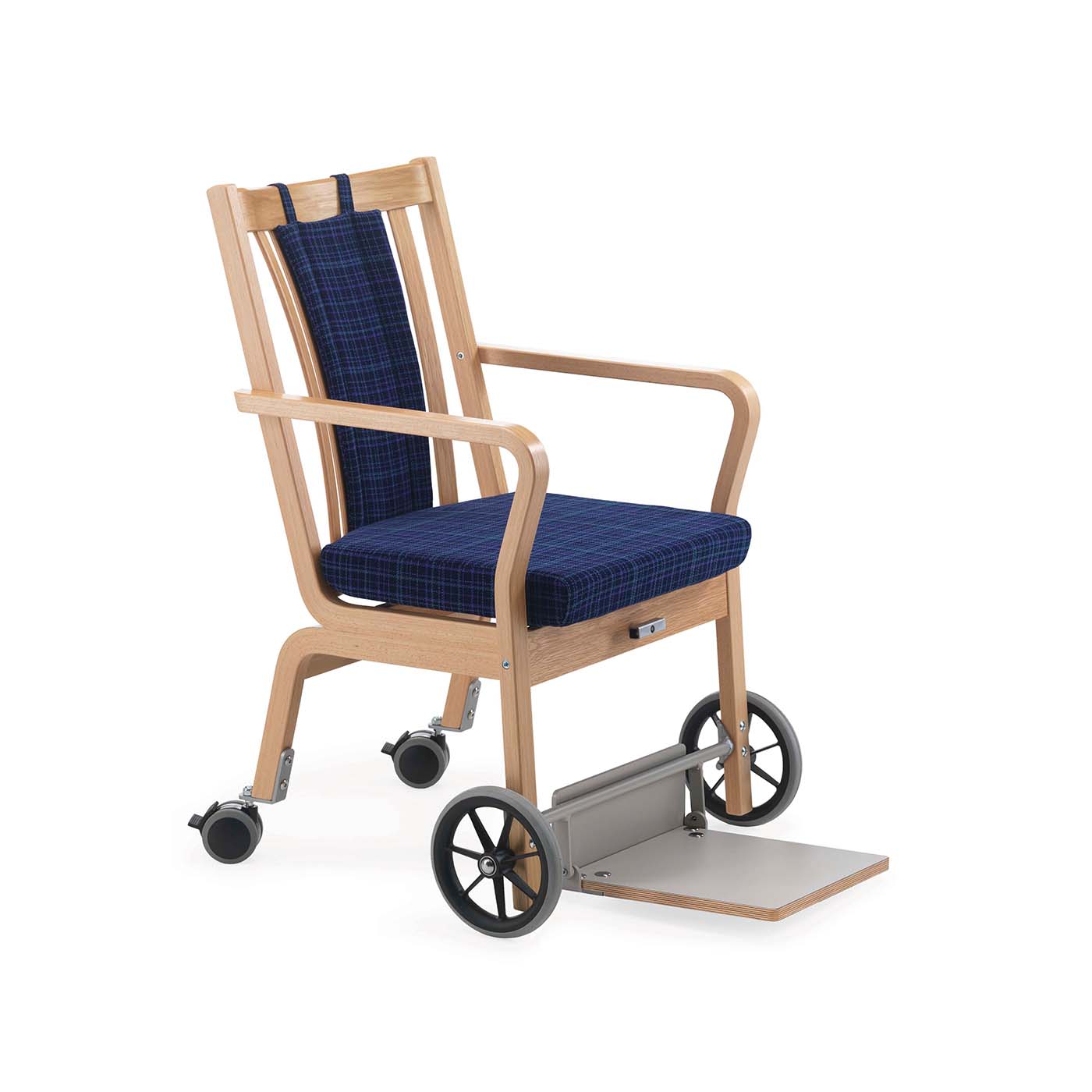 DUUN Pflege‑ und Mobilitätsstuhl – ergonomischer Stuhl mit Armlehnen, Rollen & Fußstütze