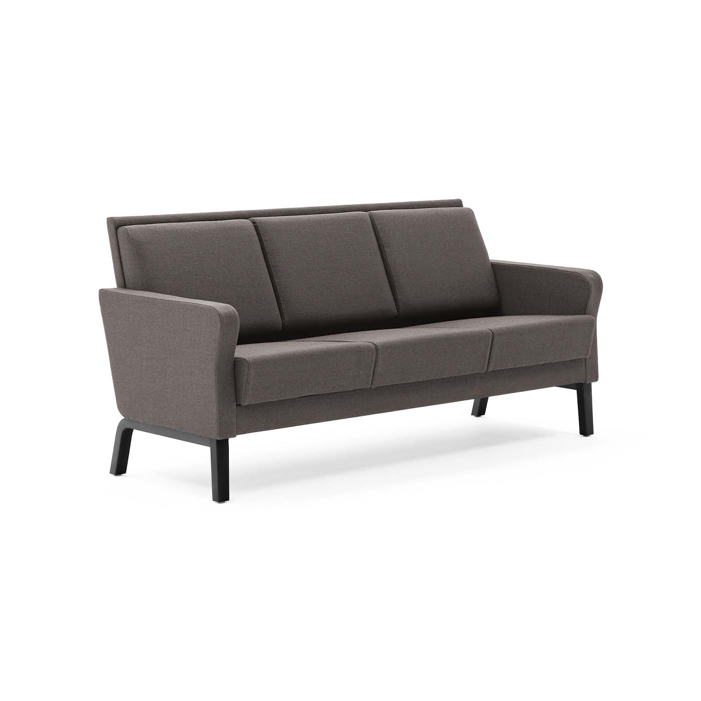 DUUN 3‑Sitzer Pflege‑Sofa – skandinavische Dreisitzer‑Bank mit überpolsterten Armlehnen