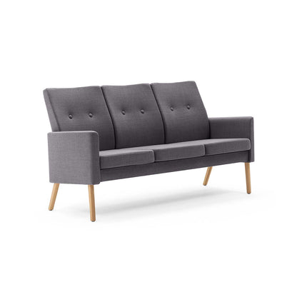 PAN 3‑Sitzer Pflege‑Sofa – skandinavische Dreisitzer‑Bank mit überpolsterten Armlehnen