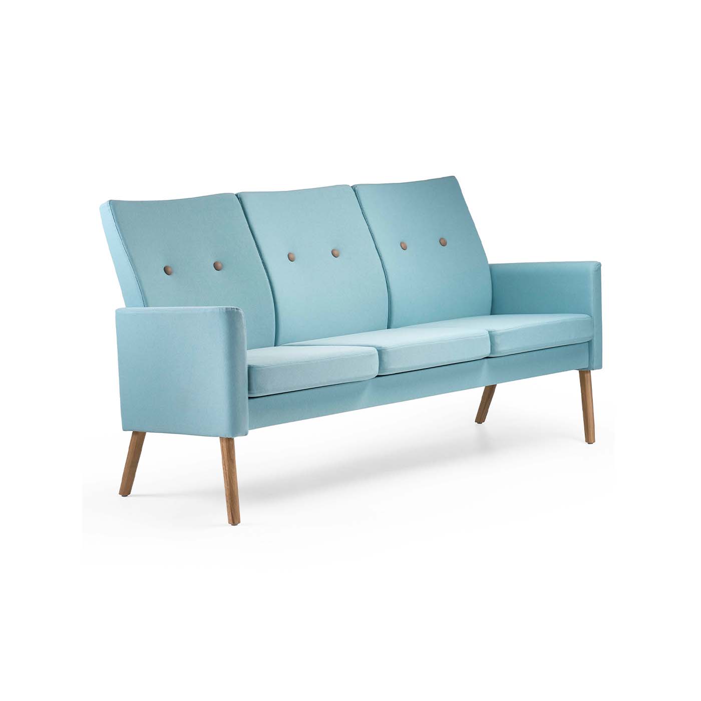 PAN 3‑Sitzer Pflege‑Sofa – skandinavische Dreisitzer‑Bank mit überpolsterten Armlehnen