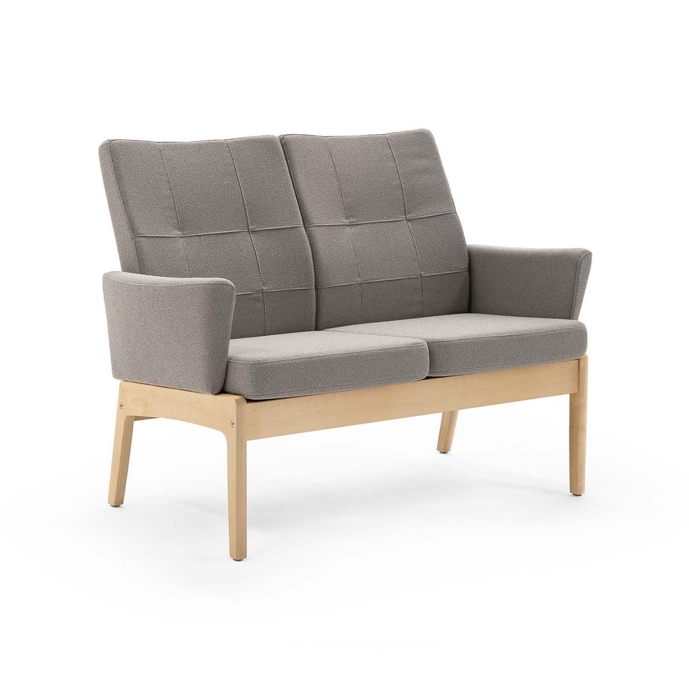SVAN 2‑Sitzer Pflege‑Sofa – skandinavische Sitzbank mit überpolsterten Armlehnen