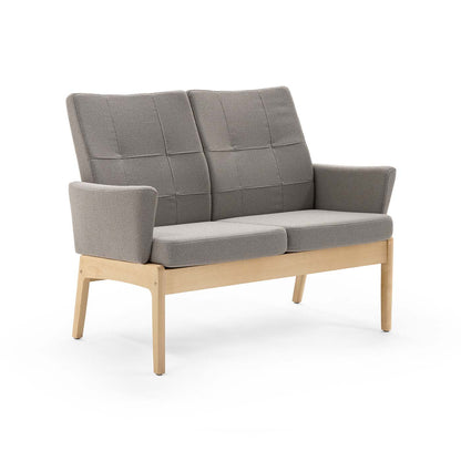 SVAN 2‑Sitzer Pflege‑Sofa – skandinavische Sitzbank mit überpolsterten Armlehnen