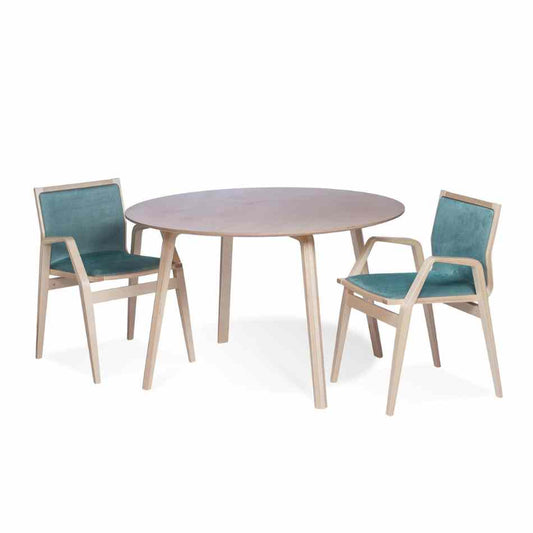 MAILAND - Esszimmergarnitur Tisch mit 2 Stühlen
